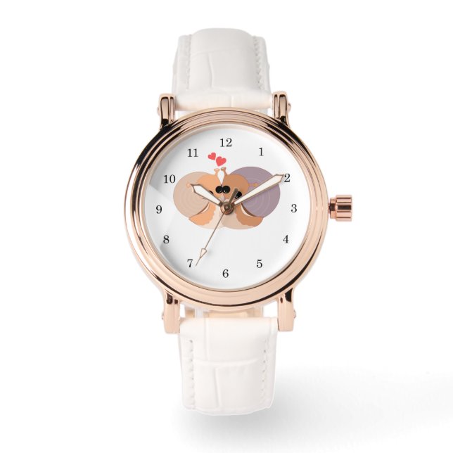Montre Cadeau de surveillance de couple d'escargots (Recto)