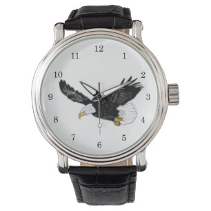 Montre Cadeau de surveillance de vol de l'aigle à tête bl