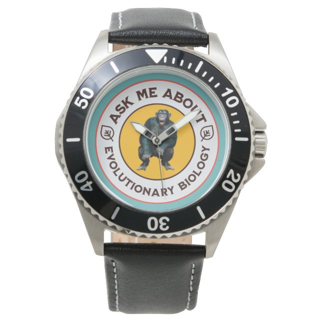Montre Cadeau d'humour de nerd sur l'évolution drôle de b (devant)
