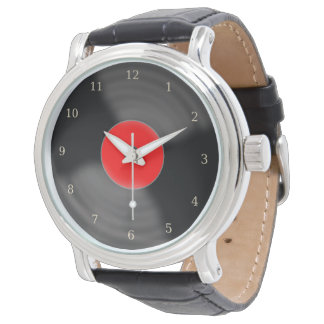 Montre Cadeau Disque Rouge Rétro