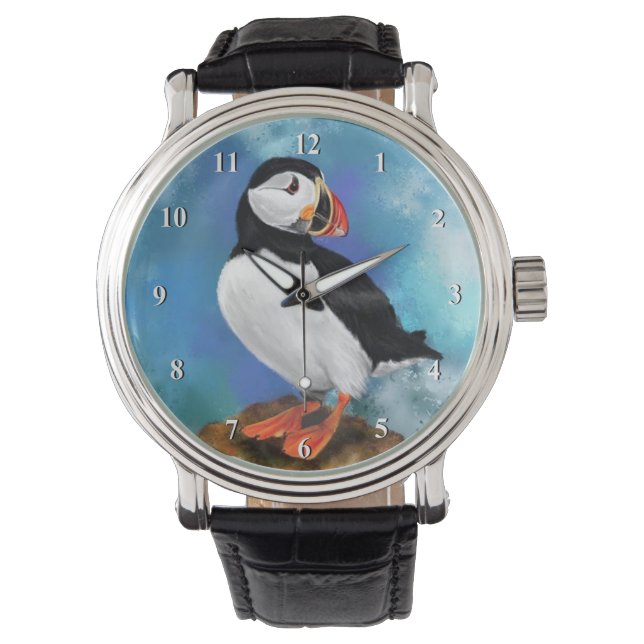 Montre Cadeau d'observation d'oiseaux du Puffin de l'Atla (devant)