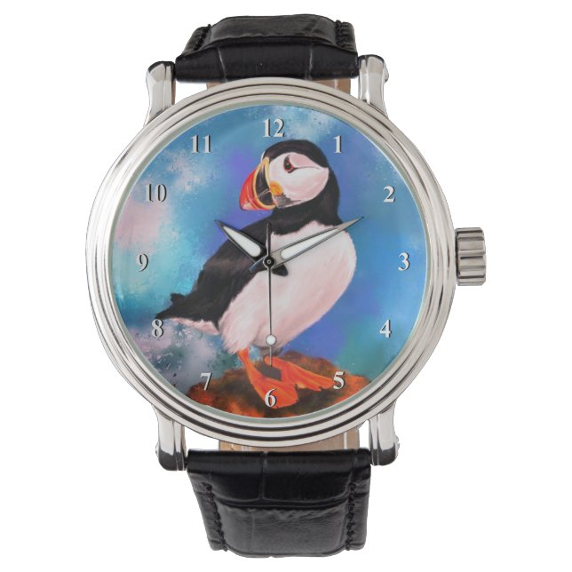 Montre Cadeau d'observation d'oiseaux du Puffin de l'Atla (devant)
