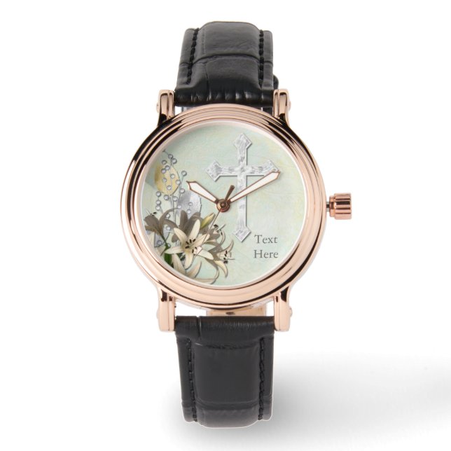 Montre Cadeau d'Ordination de Prêtre Féminin personnalisé (Recto)