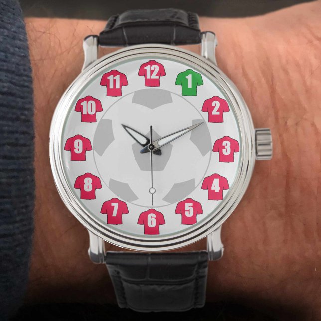 Montre cadeau du fan de football - avec Chemises r (Créateur téléchargé)