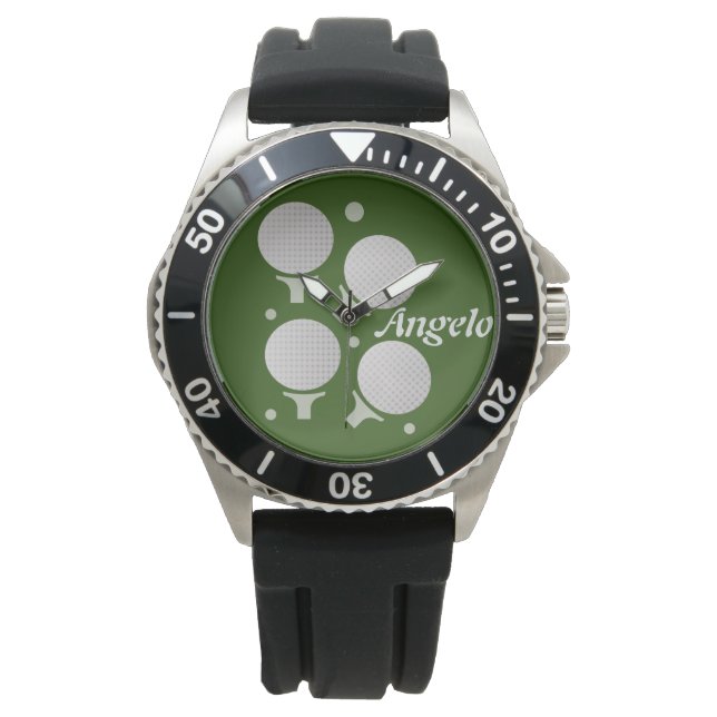Montre Cadeau Homme Balle de Golf et Tee Gradient (devant)