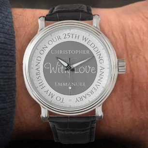 Montre Cadeau pour mari. 25e anniversaire du Mariage