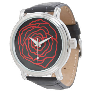 Montre Cadeau Rose Rouge Rétro