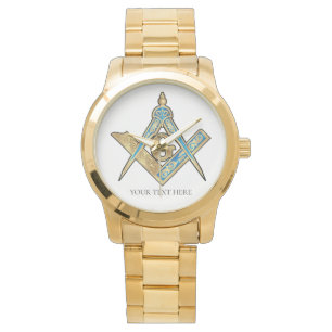 Montre Cadeaux Freemason uniques Compass maçonnique or