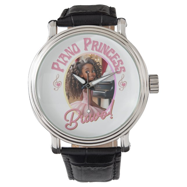 Montre Cadeaux pour filles qui aiment jouer du piano (devant)