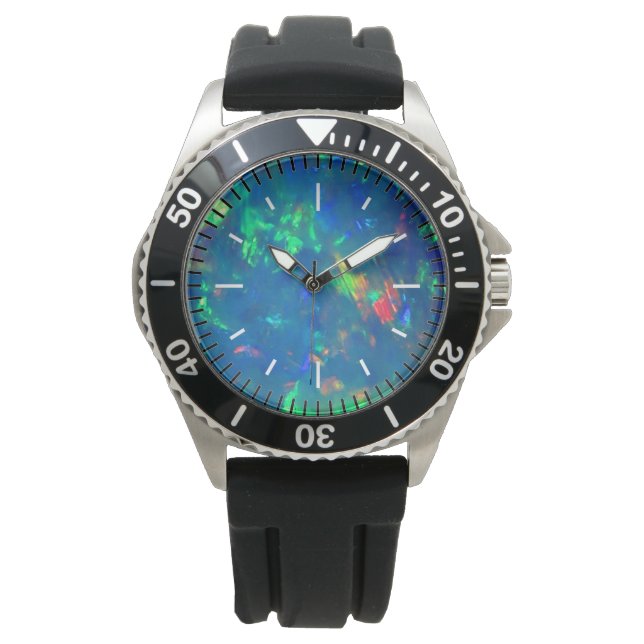 Montre Cadran opal bleu mer Jupiter (devant)