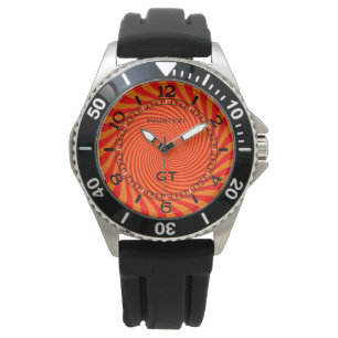 Montre Cadran personnalisé dynamique à chaud orange style