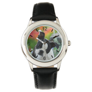 Montre Cadran-plat mignon de portrait de chiot de chien