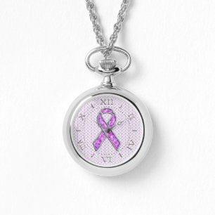 Montre Cadran rose en cristal argenté de Knit de