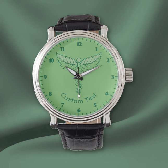 Montre Caducée avec feuilles (Créateur téléchargé)