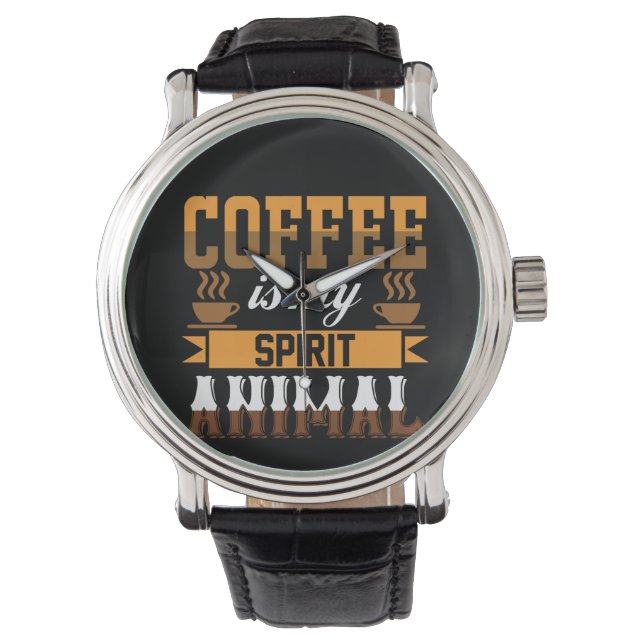 Montre Café Art Café Mon Esprit Animal (devant)