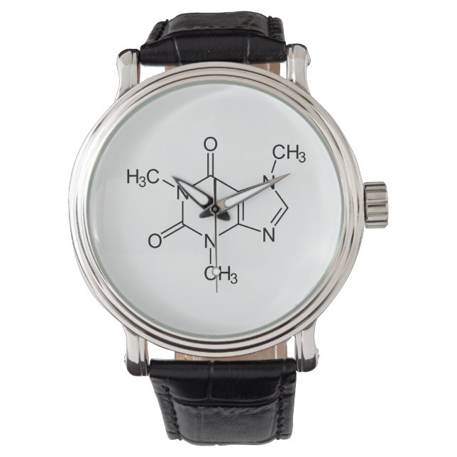 Montre Caféine Molécule Chimie Café Atomes (devant)