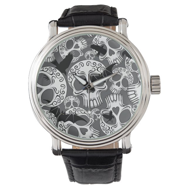 Montre Calaveras décoratives Halloween (devant)