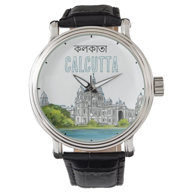 Montre Calcutta "Mémorial Victoria" Kolkata Bengali (devant)