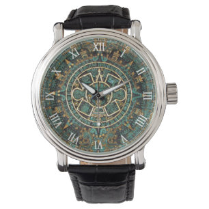 Montre Calendrier Aztec de conception Vintage