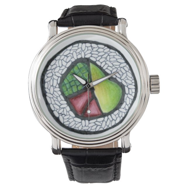 Montre California Roll Japonais Food Sushi Rolls Watch (devant)