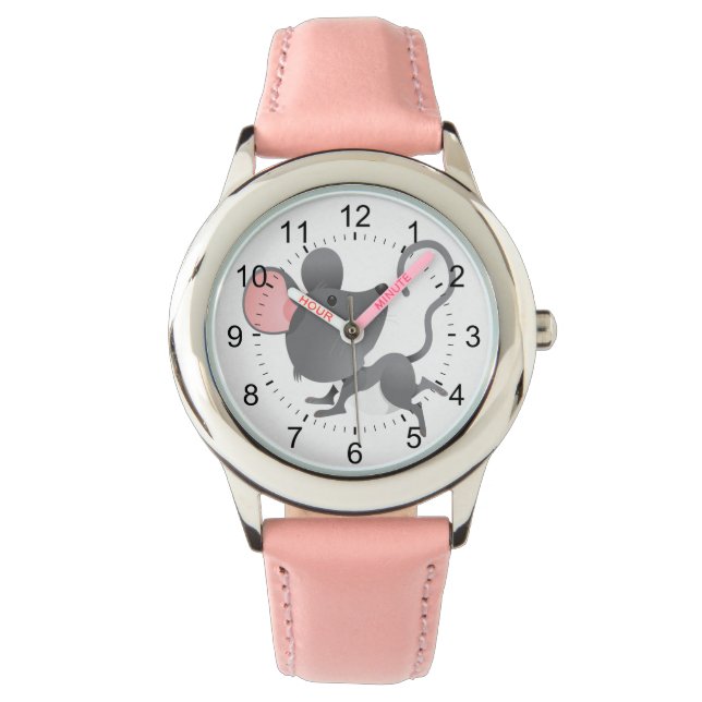 Montre Calme en forme de mouse mignon dessin (devant)