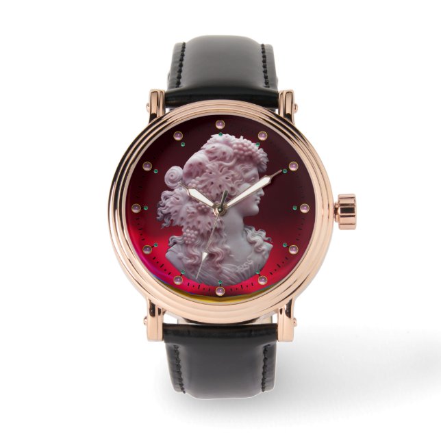 MONTRE CAMEO ANTIQUE, DAME AUX RAISONS ET AUX GRAPEVINES (Recto)