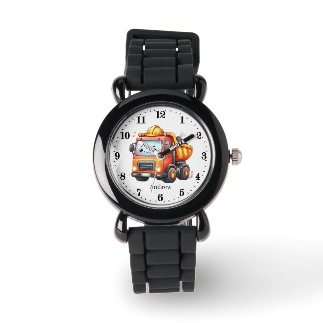 Montre camion à benne de construction pour garçons person (Recto)