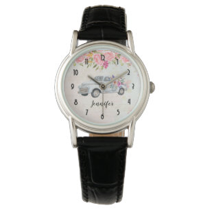 Montre Camion de ramassage vintage Aquarelle rustique