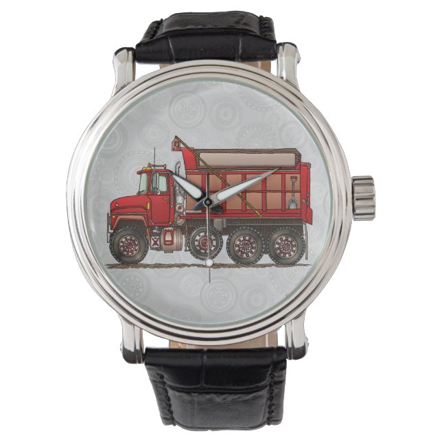Montre Camion de vidange de gravier mignon (devant)