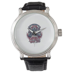 Montre Camion Monstre Crâne Tout-Terrain Patriotique 1776
