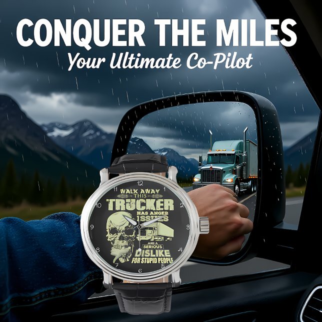 Montre Camionneur avec problèmes de colère Crâne (Créateur téléchargé)