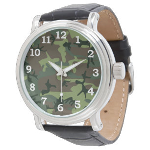 Montre Camouflage Camo Green Brown Pattern