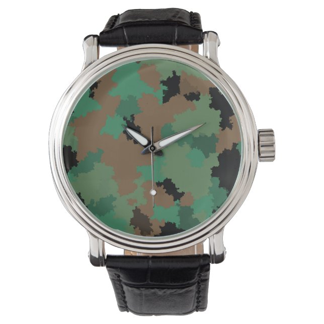 Montre Camouflage de la jungle verte de l'armée Design Mo (devant)