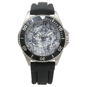 Montre Camouflage gris de Digitals de style urbain