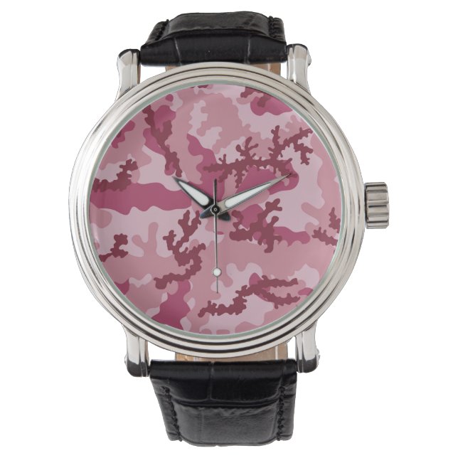 Montre Camouflage rose (devant)