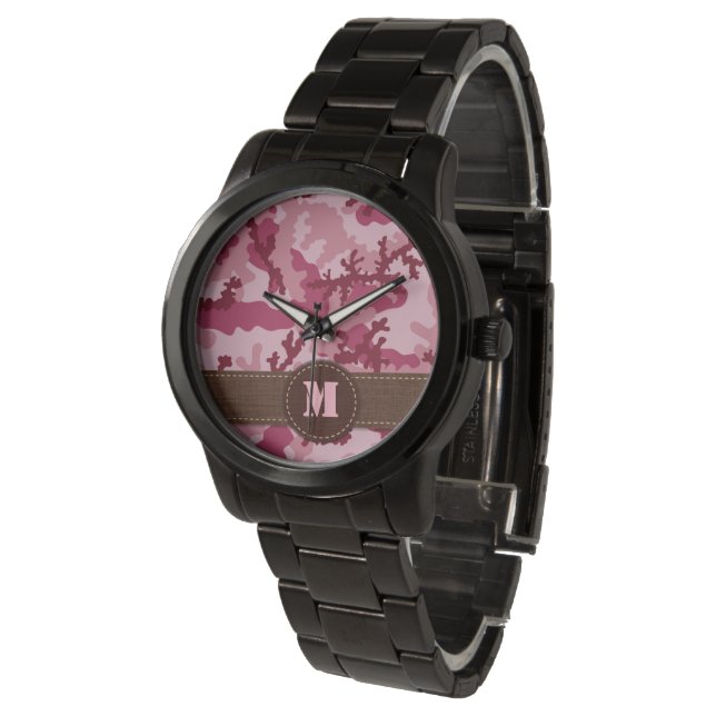 Montre Camouflage rose (Incliné)