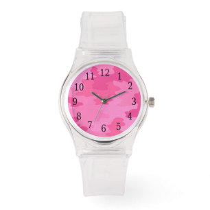 Montre Camouflage rose chaud