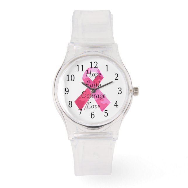 Montre Camouflage rose Ribbon Faith Watch (Recto)