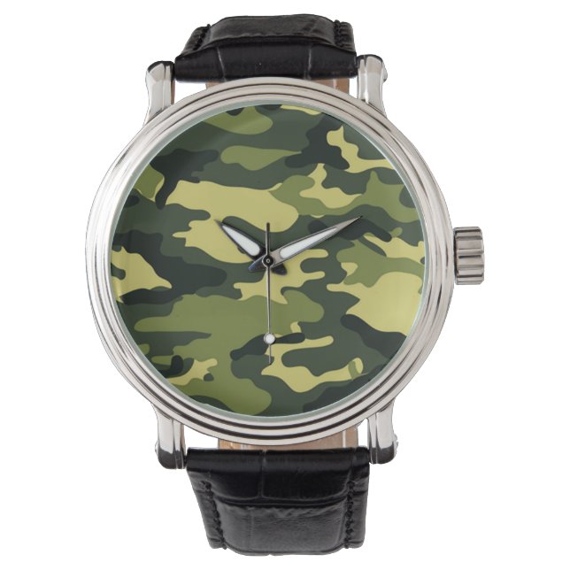 Montre Camouflage vert | Regarder (devant)