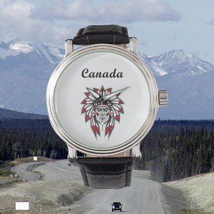 Montre Canada Coloré Amérindien Chef