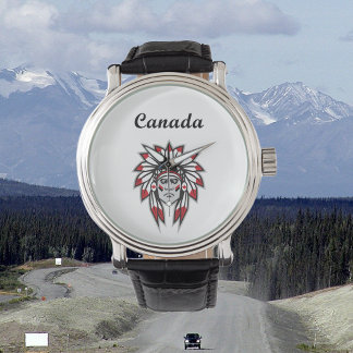 Montre Canada Coloré Amérindien Chef