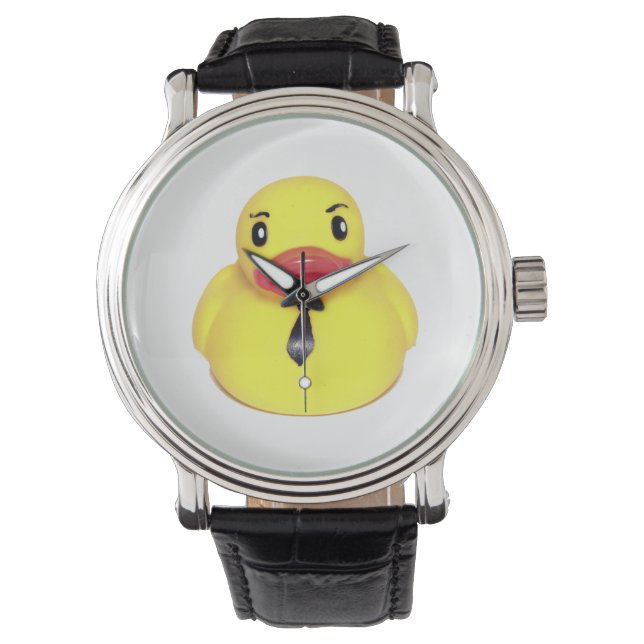 Montre Canard d'affaires, canard en caoutchouc avec une m (devant)