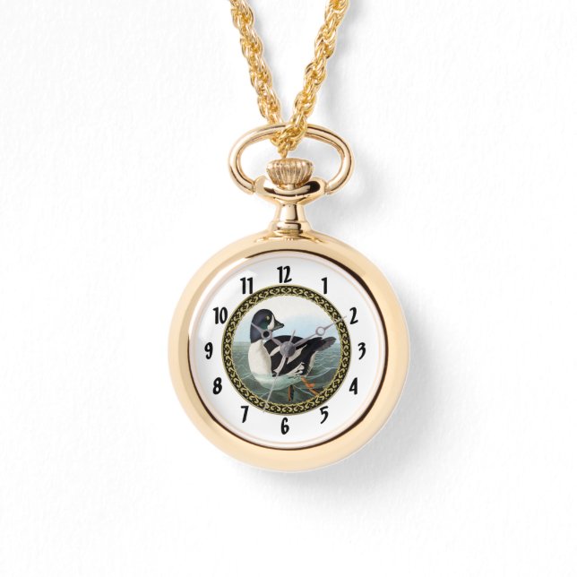 Montre Canards colverts blancs et noirs nageant dans l'ea (Recto)