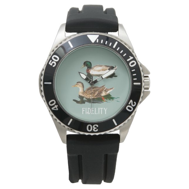 Montre Canards colverts comestibles ronds de dégivrage (devant)