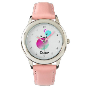 Montre *~* Cancer mignon Zodiac Funny Silly Rose
