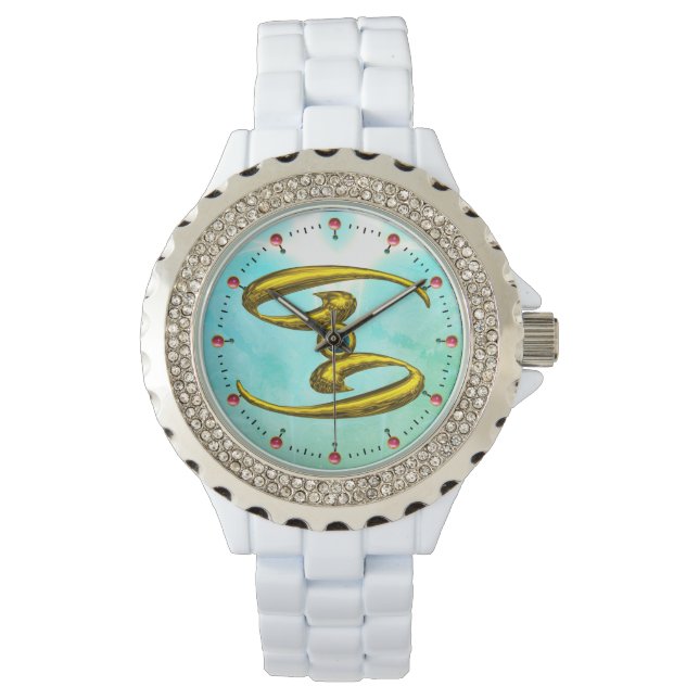 MONTRE CANCER ZODIAC ANNIVERSAIRE JEWEL AQUA BLEU OPALE T (devant)