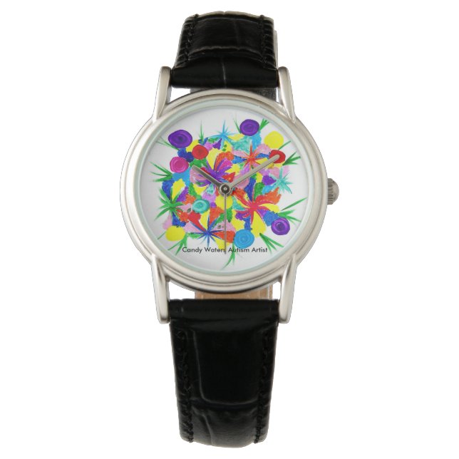 Montre Candy Waters Artiste de l'autisme (devant)