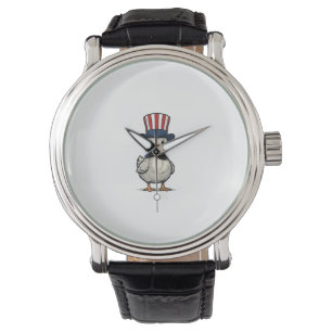 Montre Caneton patriotique conception de chemise vintage