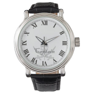 Montre Capitaine Skull et épées croisées de pirate