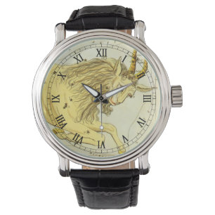 Montre Capricorne Vintage Constellation, miroir de l'Uran